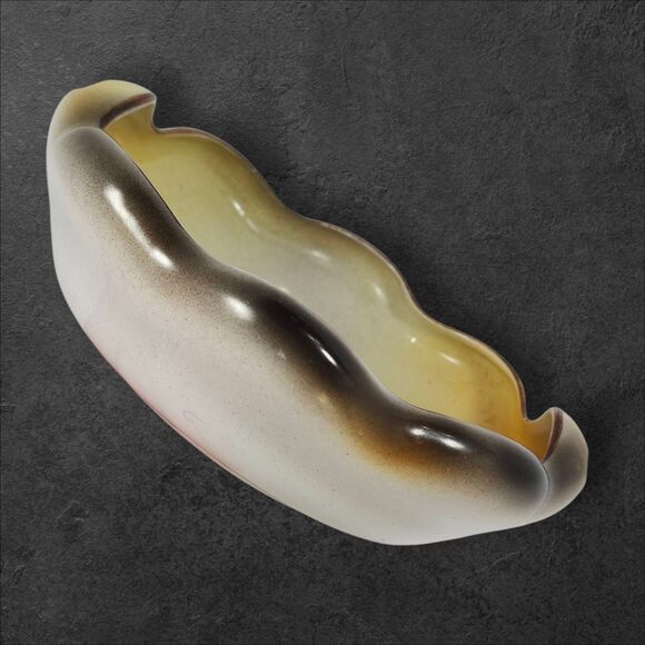 Vintage Noritake Hand Painted Nut Bowl w/ Handles M in Wreath Mark Japan Walnut - Picture 5 of 9